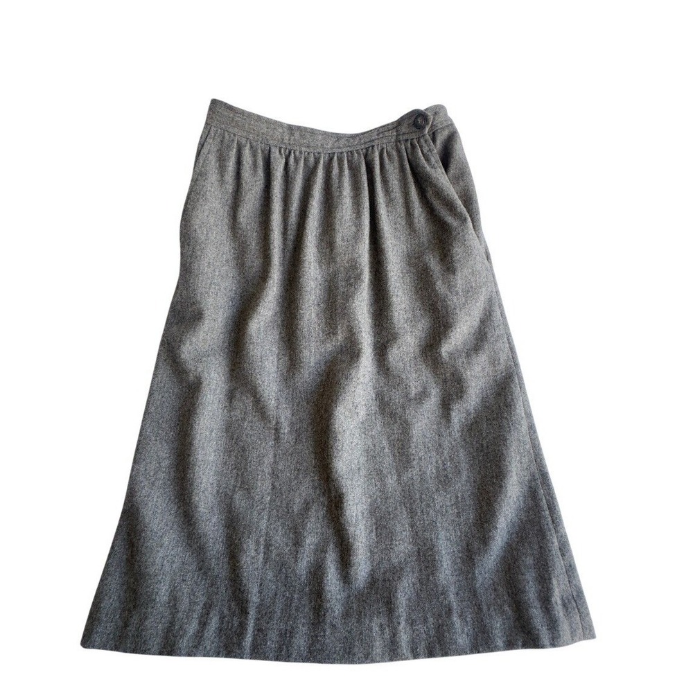 Vintage Evan‎ Picone Charcoal A-Line Skirt
